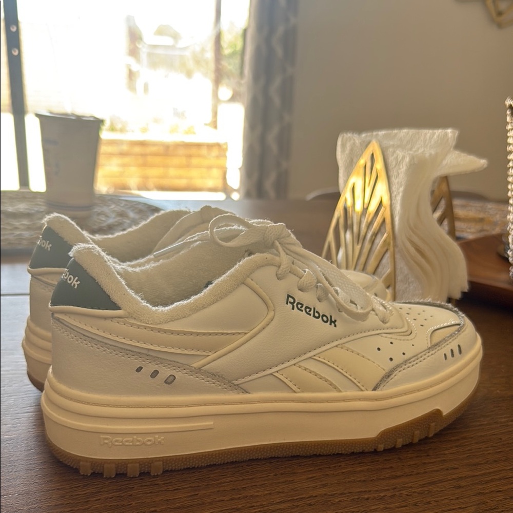 Reebok White and  Tan Sneakers